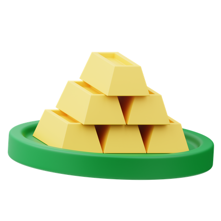 Gold Bars  3D Icon