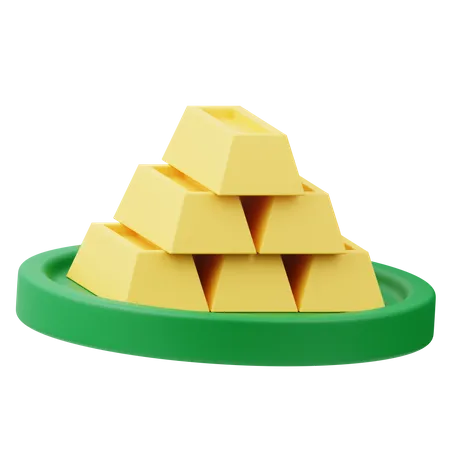 Gold Bars  3D Icon