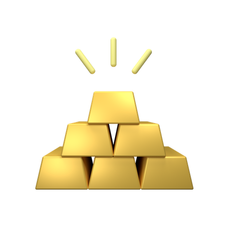 Gold Bars  3D Icon