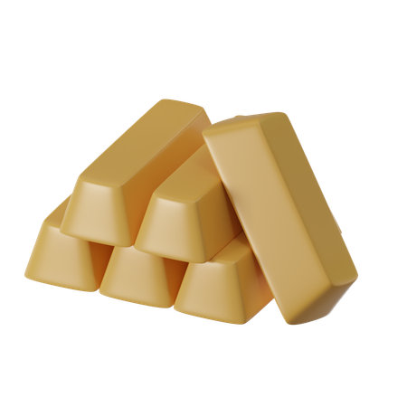 Gold Bars  3D Icon