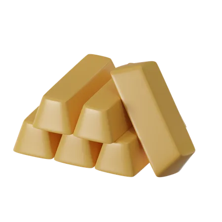 Gold Bars  3D Icon