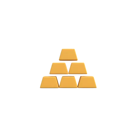 Gold Bars  3D Icon