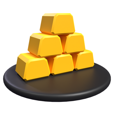 Gold Bars  3D Icon