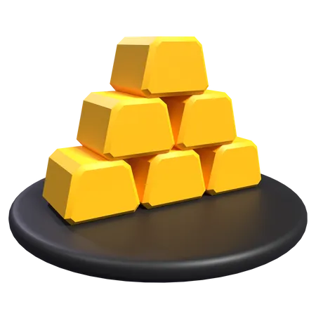 Gold Bars  3D Icon