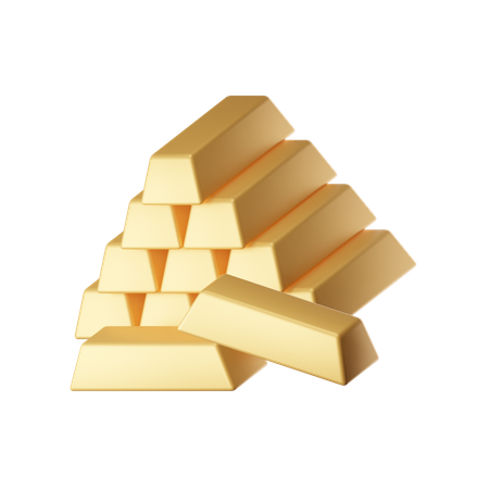 Gold Bars  3D Icon