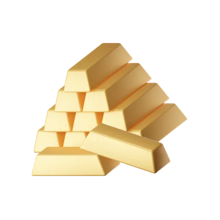 Gold Bars  3D Icon