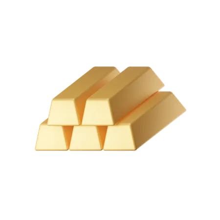 Gold Bars  3D Icon