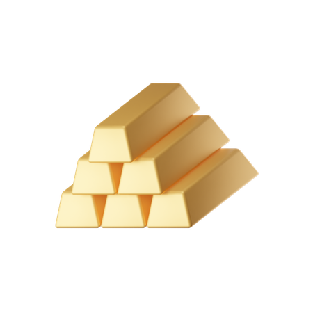 Gold Bars  3D Icon