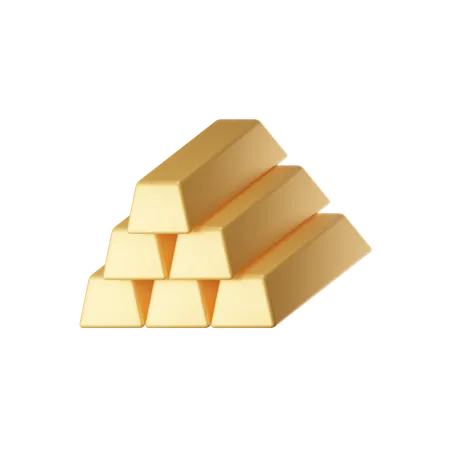 Gold Bars  3D Icon