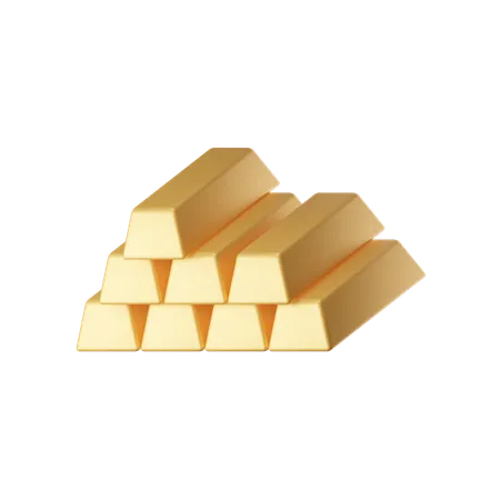 Gold Bars  3D Icon