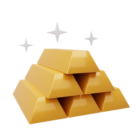 Gold Bars  3D Icon