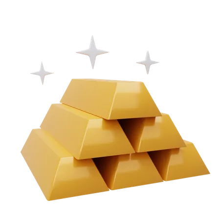 Gold Bars  3D Icon