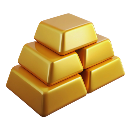 Gold Bars  3D Icon