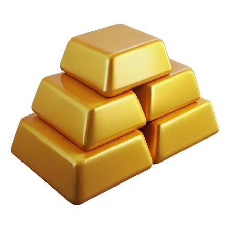 Gold Bars  3D Icon