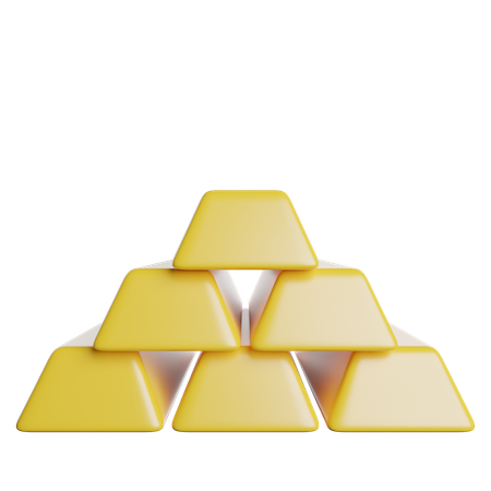 Gold Bars  3D Icon