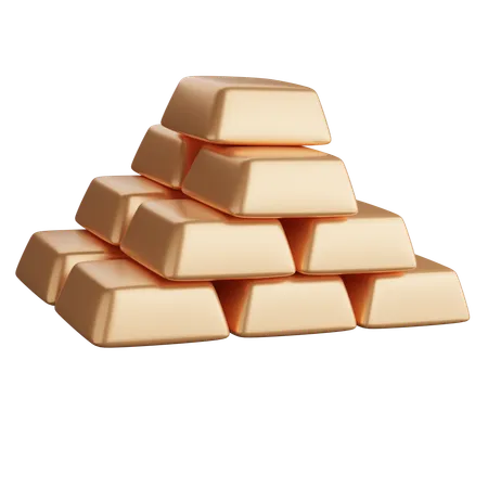 Gold Bars  3D Icon