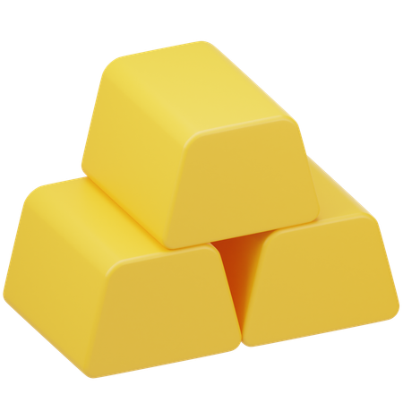 Gold Bars  3D Icon