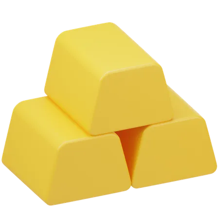 Gold Bars  3D Icon