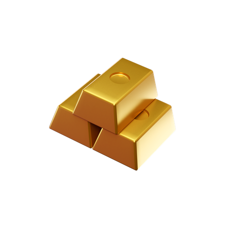 Gold Bars  3D Icon