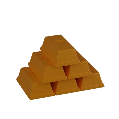 Gold Bars  3D Icon