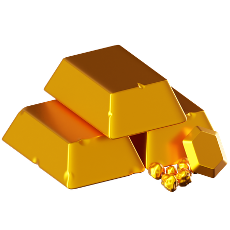 Gold Bars  3D Icon