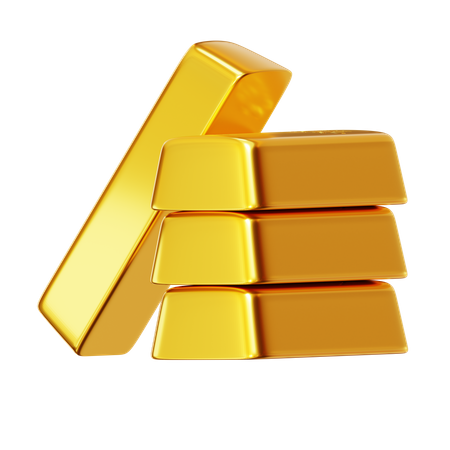 Gold Bars  3D Icon