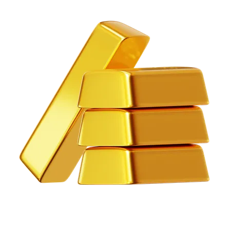 Gold Bars  3D Icon