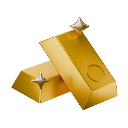 Gold Bars  3D Icon