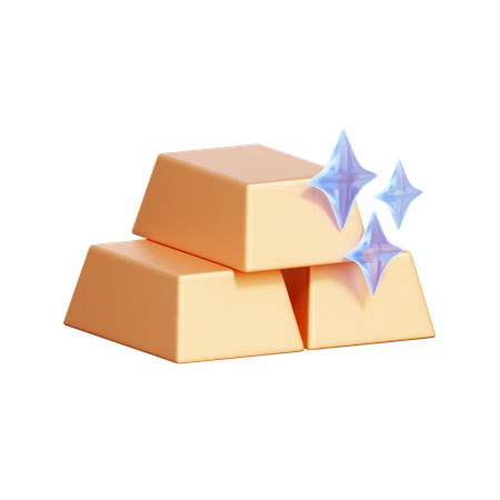 Gold Bars  3D Icon