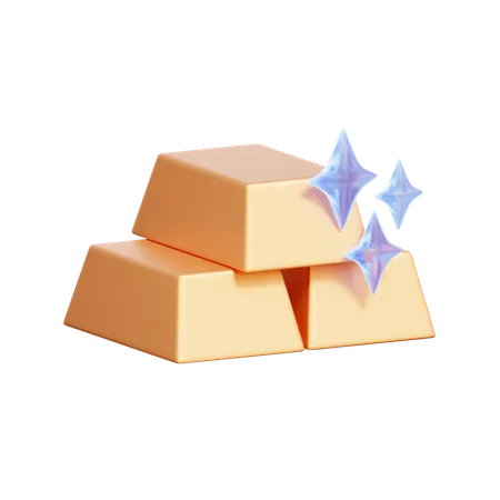 Gold Bars  3D Icon