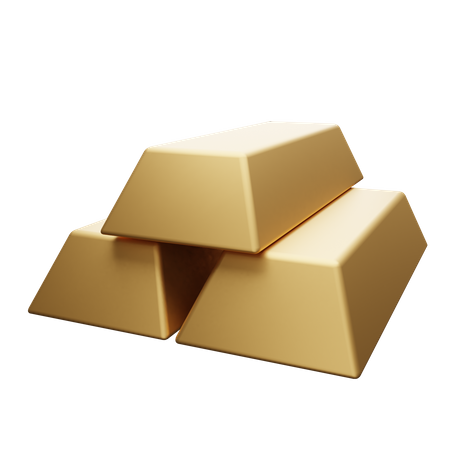 Gold Bars  3D Icon