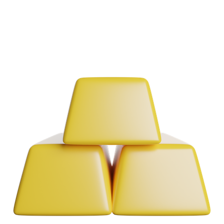 Gold Bars  3D Icon