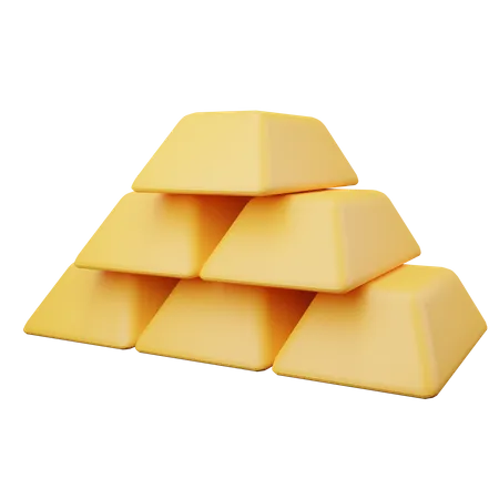 Gold Bars  3D Illustration