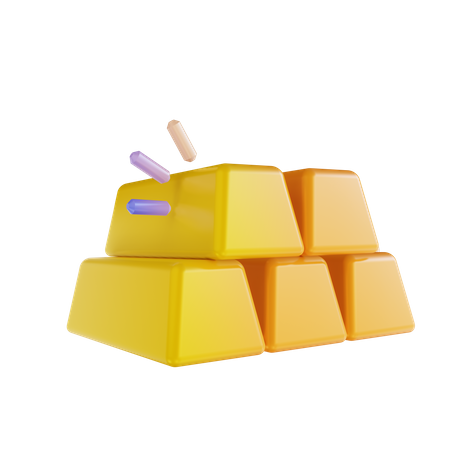 Gold Bars  3D Illustration