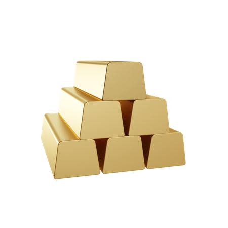 Gold Bars  3D Illustration