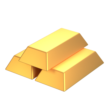 Gold Bars 3D Illustration