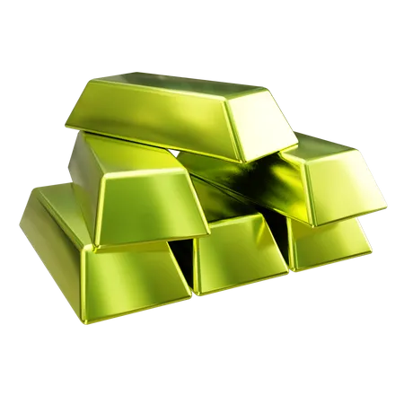 Gold Bars 3D Illustration
