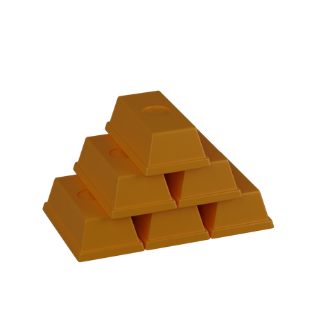Gold Bars  3D Icon