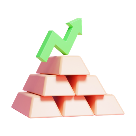 Gold Bars Trading  3D Illustration