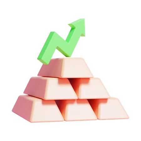 Gold Bars Trading  3D Illustration