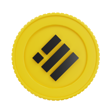 Gold Binance Usd Coin  3D Icon