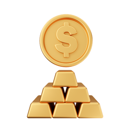 Gold Biscuit  3D Icon