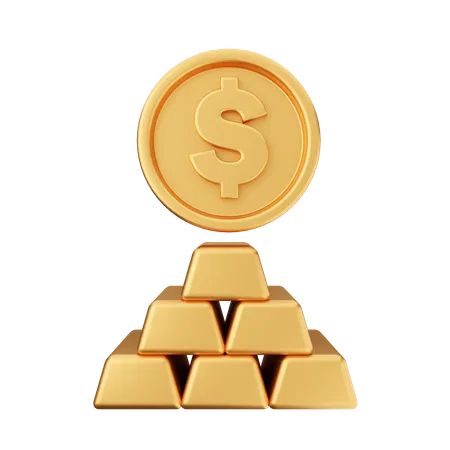 Gold Biscuit  3D Icon