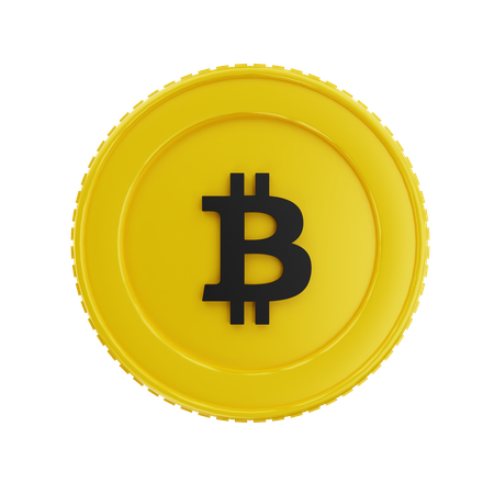 Gold Bitcoin  3D Icon