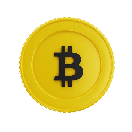 Gold Bitcoin  3D Icon