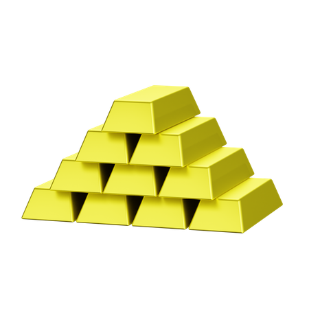 Gold Block  3D Icon