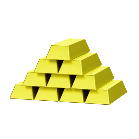 Gold Block  3D Icon