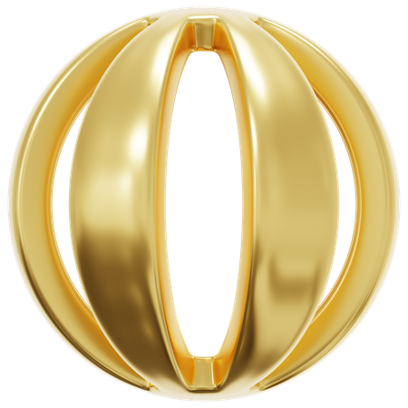 Gold Bloom Frame  3D Icon