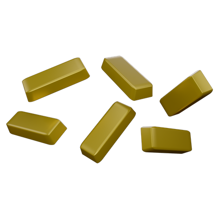 Gold Brick  3D Icon