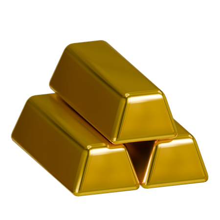 Gold Bricks  3D Icon
